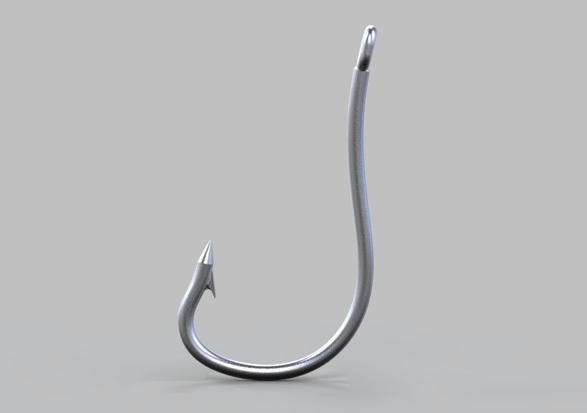 Fishing Hook 3D print model_5