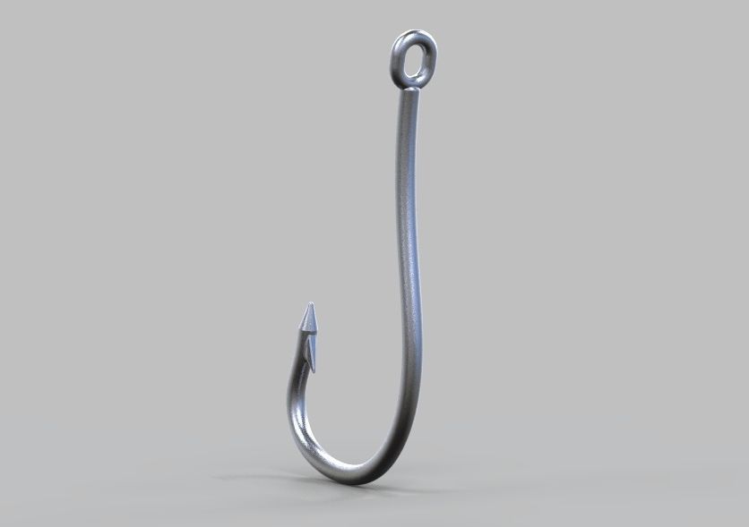 Fishing Hook 3D print model_13