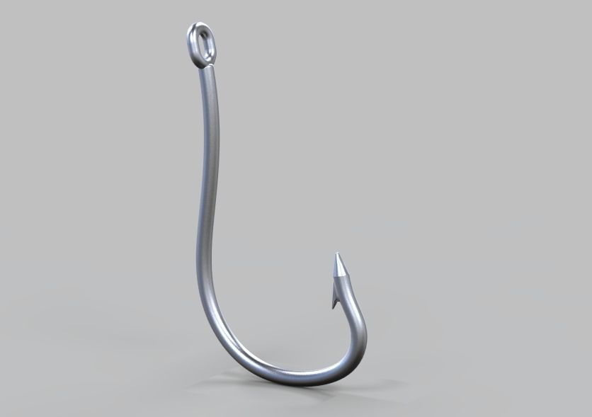 Fishing Hook 3D print model_8