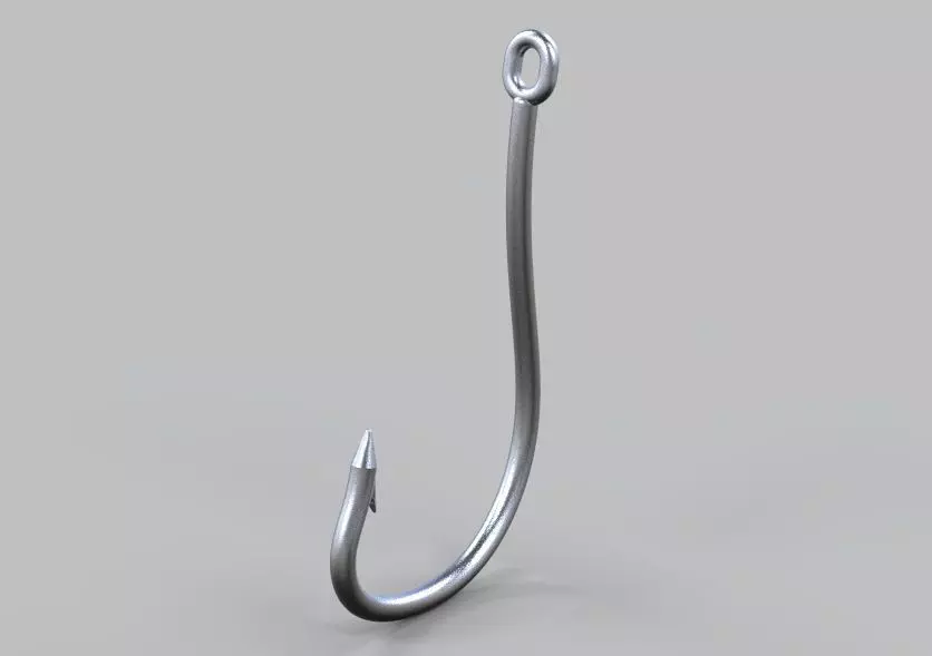 Fishing Hook 3D print model_0