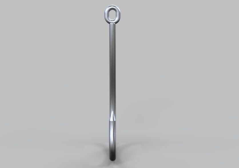 Fishing Hook 3D print model_10