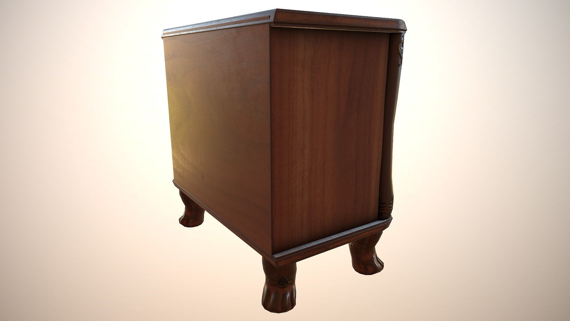Luxurious Little Classical Cabinet Low-poly 3D model_4