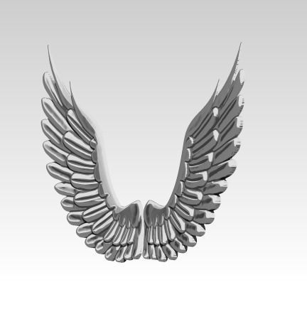 Relief Wings 3D print model_1