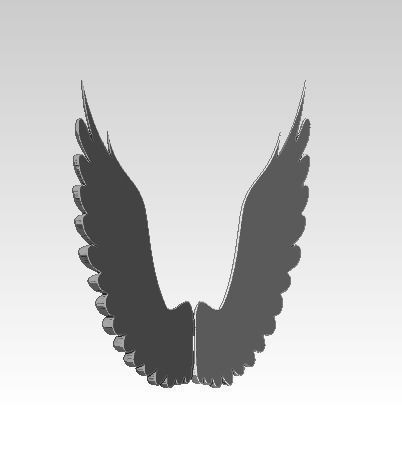 Relief Wings 3D print model_3