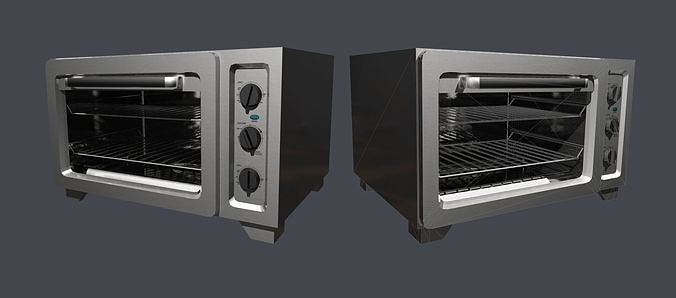 Toaster Oven Kitchenware Low Poly Game Ready Low-poly 3D model