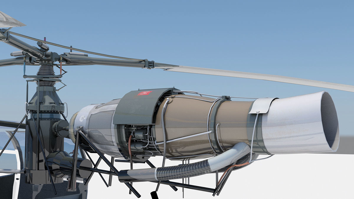 Alouette III Helicopter 3D model_3