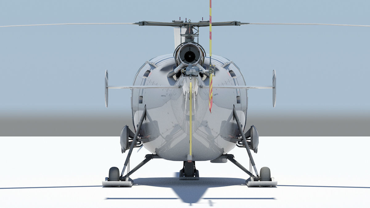 Alouette III Helicopter 3D model_6