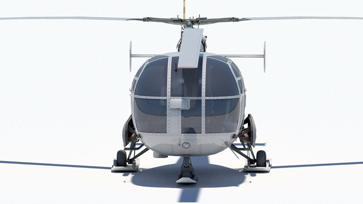 Alouette III Helicopter 3D model_2