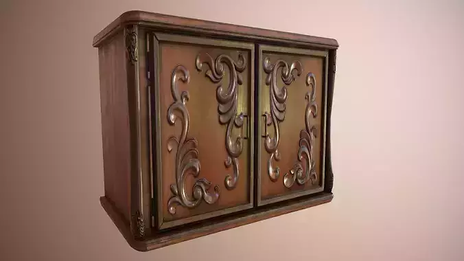 Carved Wooden Cabinet