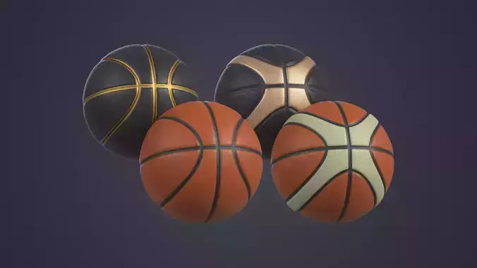 Basketballs Low-poly 3D model