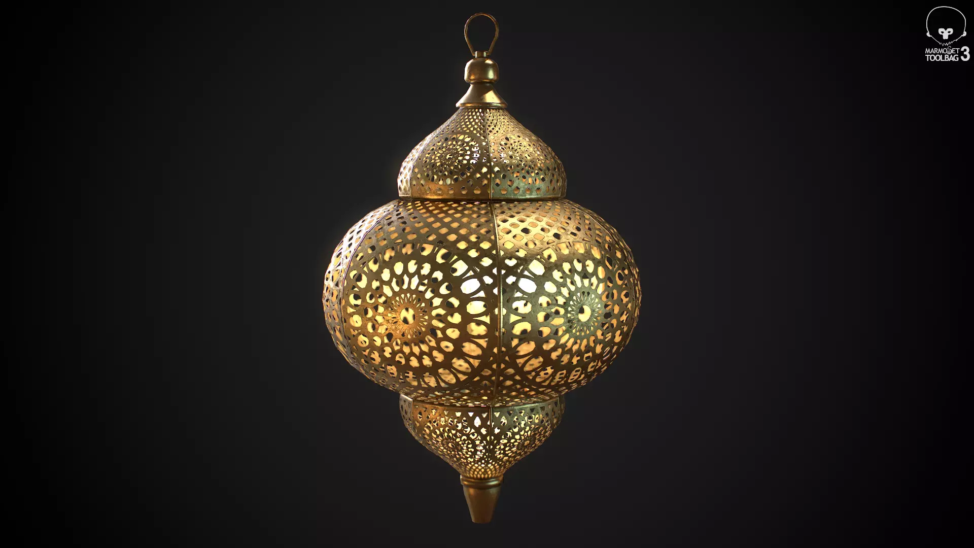 PBR Moroccan Lantern A Low-poly 3D model_0