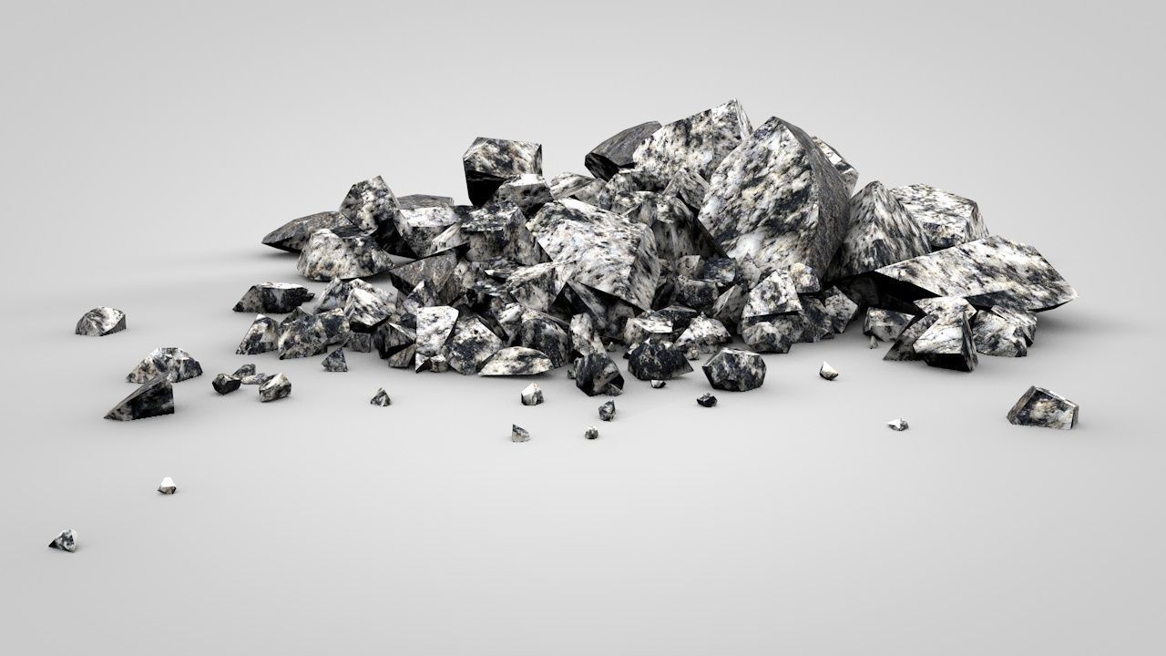 Rock Piles 1 Low-poly 3D model_4