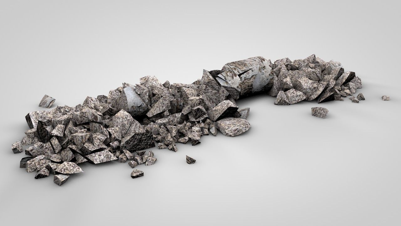 Rock Piles 1 Low-poly 3D model_14