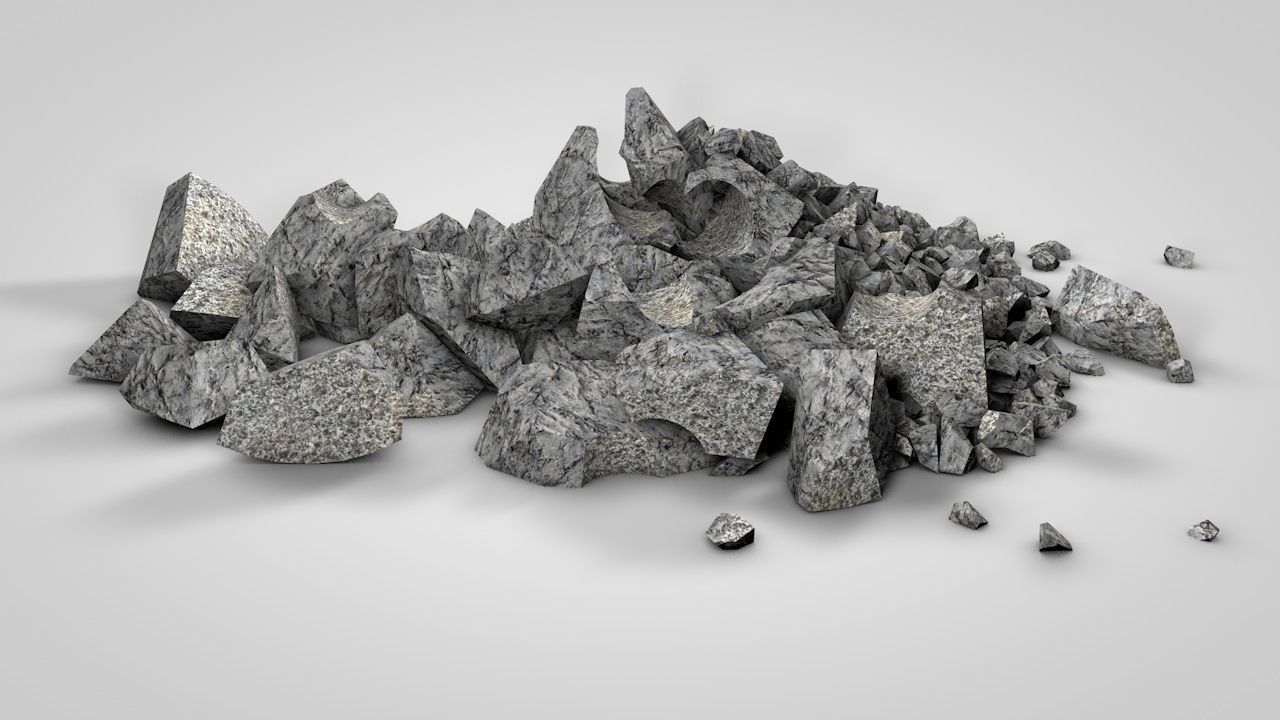 Rock Piles 1 Low-poly 3D model_12