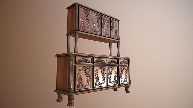 Big Cuisine Storage Cabinet Low-poly 3D model