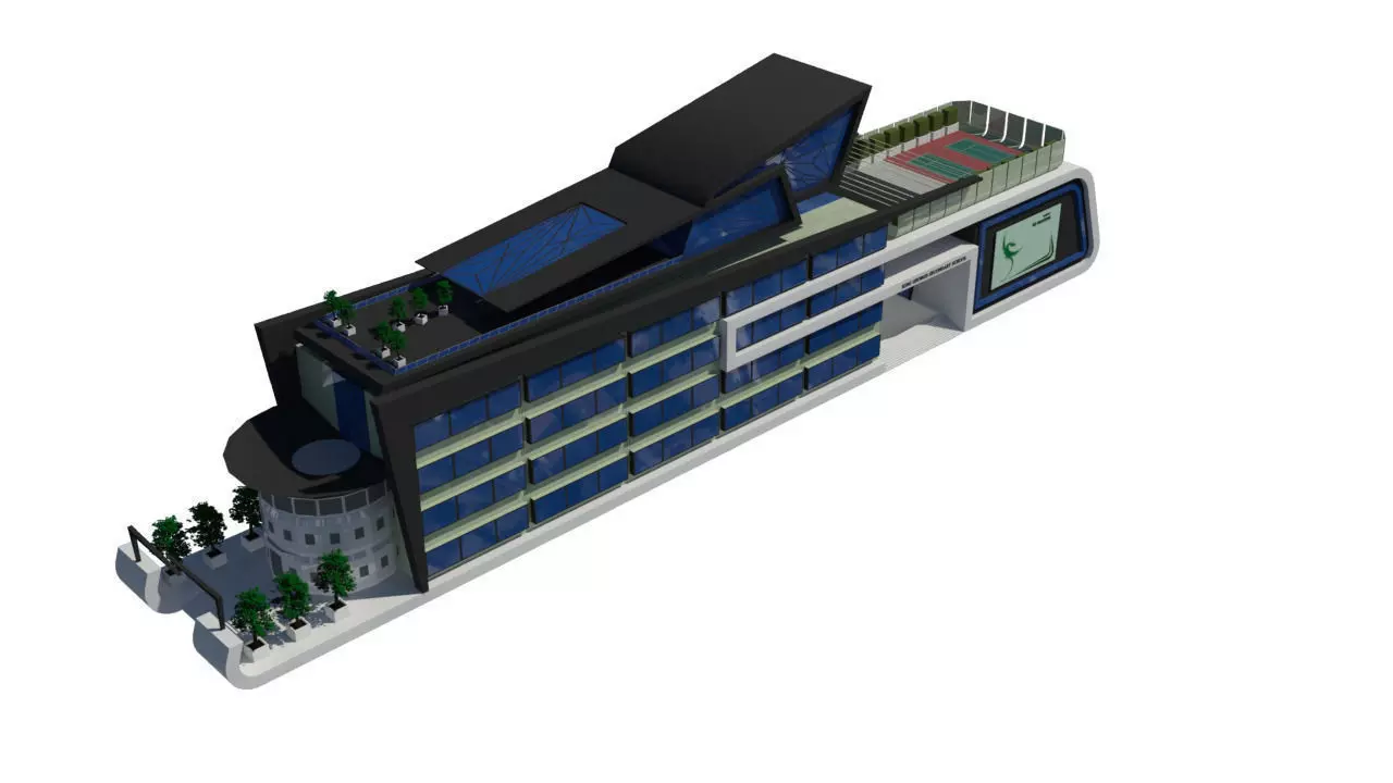 Secondary school Free 3D model