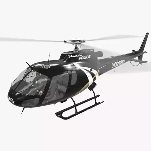 AS-350 Anaheim Police Animated Low-poly 3D model