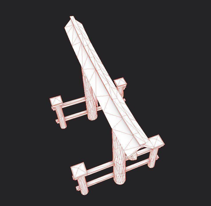 Japanese Torii Gate Low-poly 3D model Low-poly 3D model_7