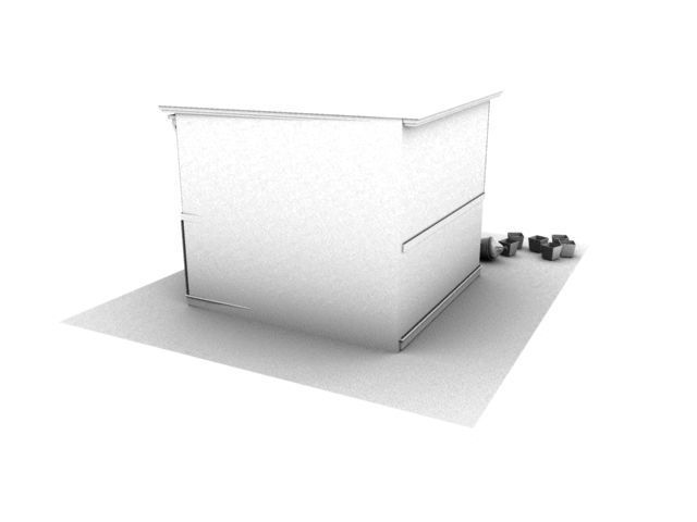 Wooden House Low-poly 3D model_10