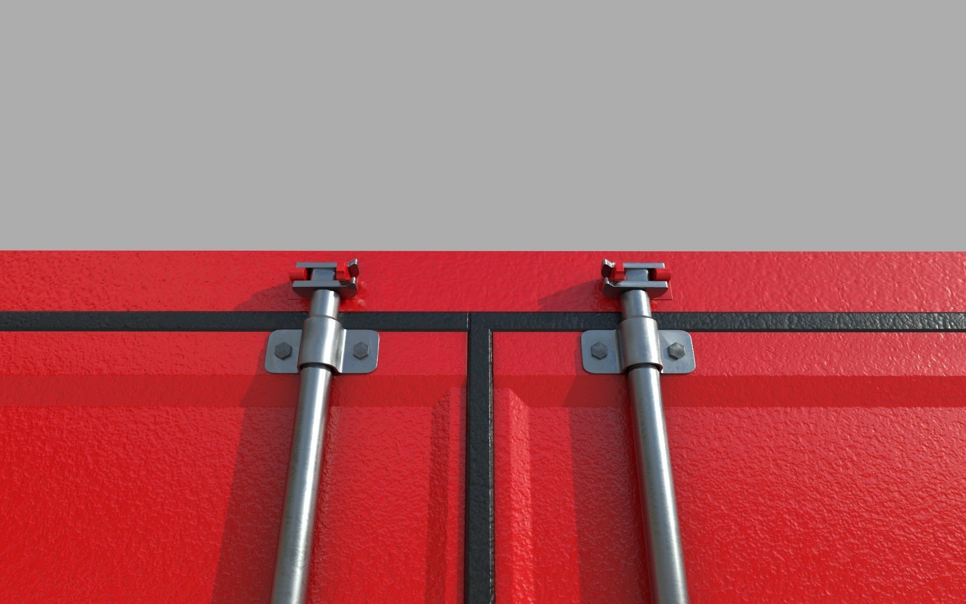 Red Shipping Container PBR Low-Poly Game Ready 3D model Low-poly 3D model_14