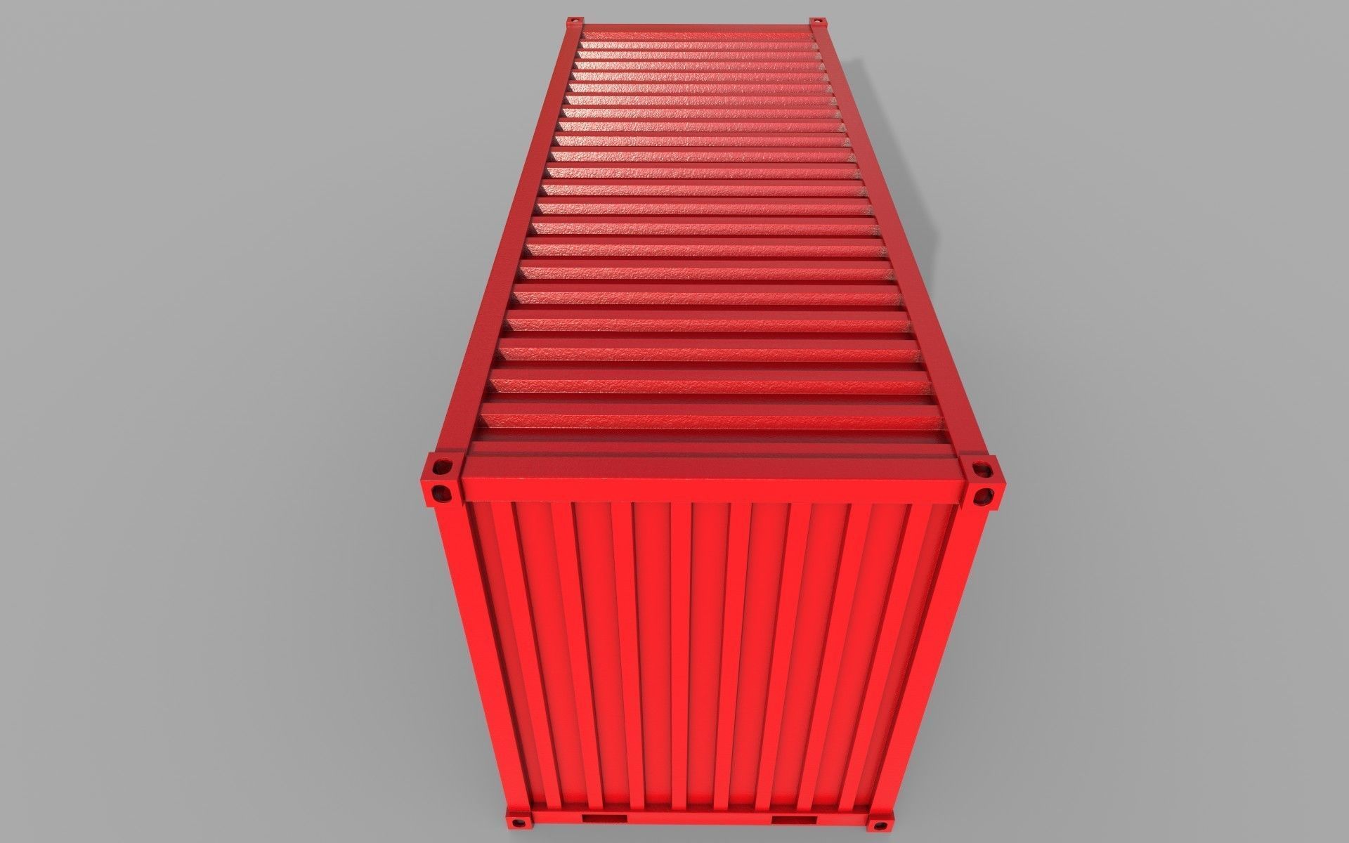Red Shipping Container PBR Low-Poly Game Ready 3D model Low-poly 3D model_13