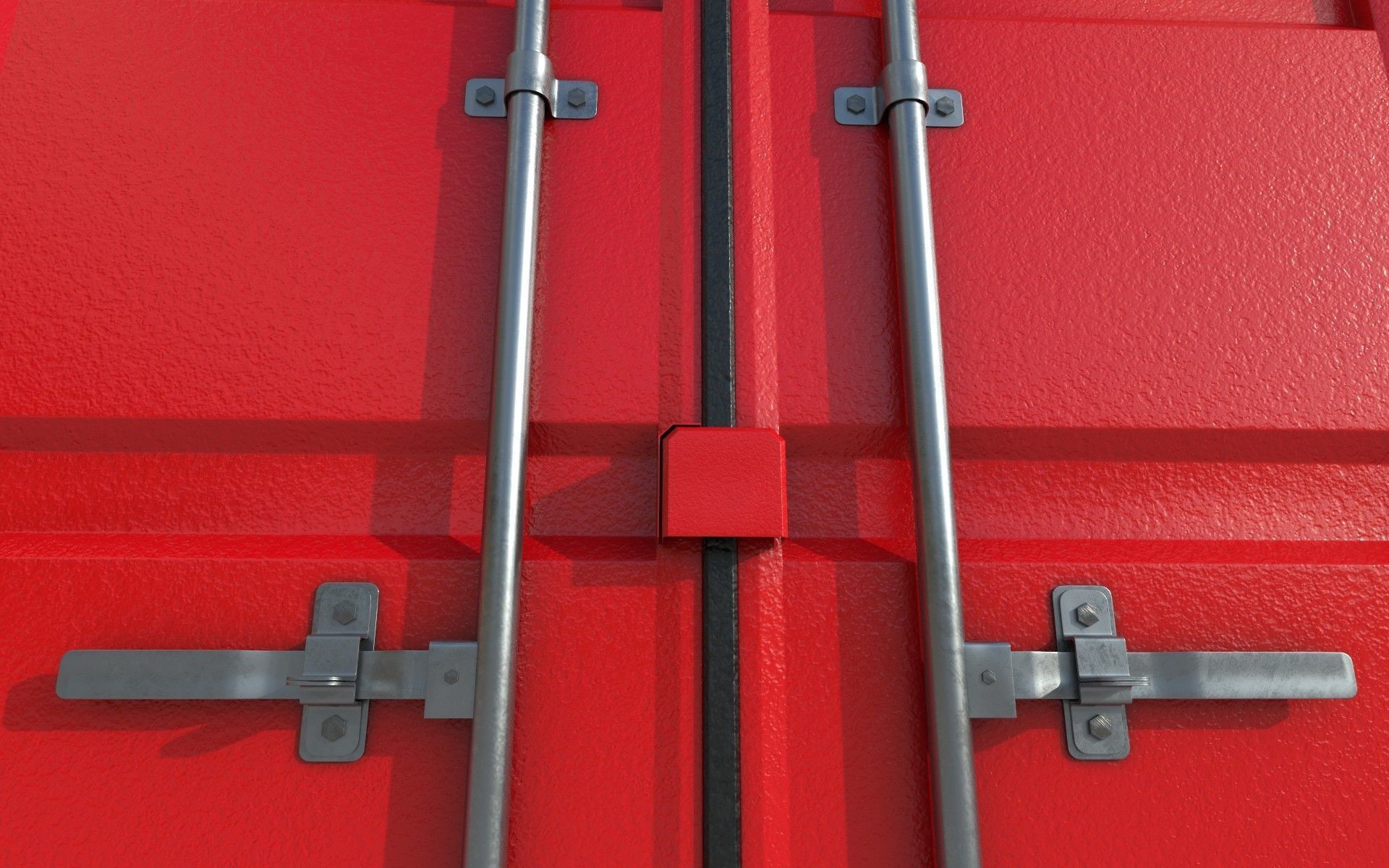 Red Shipping Container PBR Low-Poly Game Ready 3D model Low-poly 3D model_15