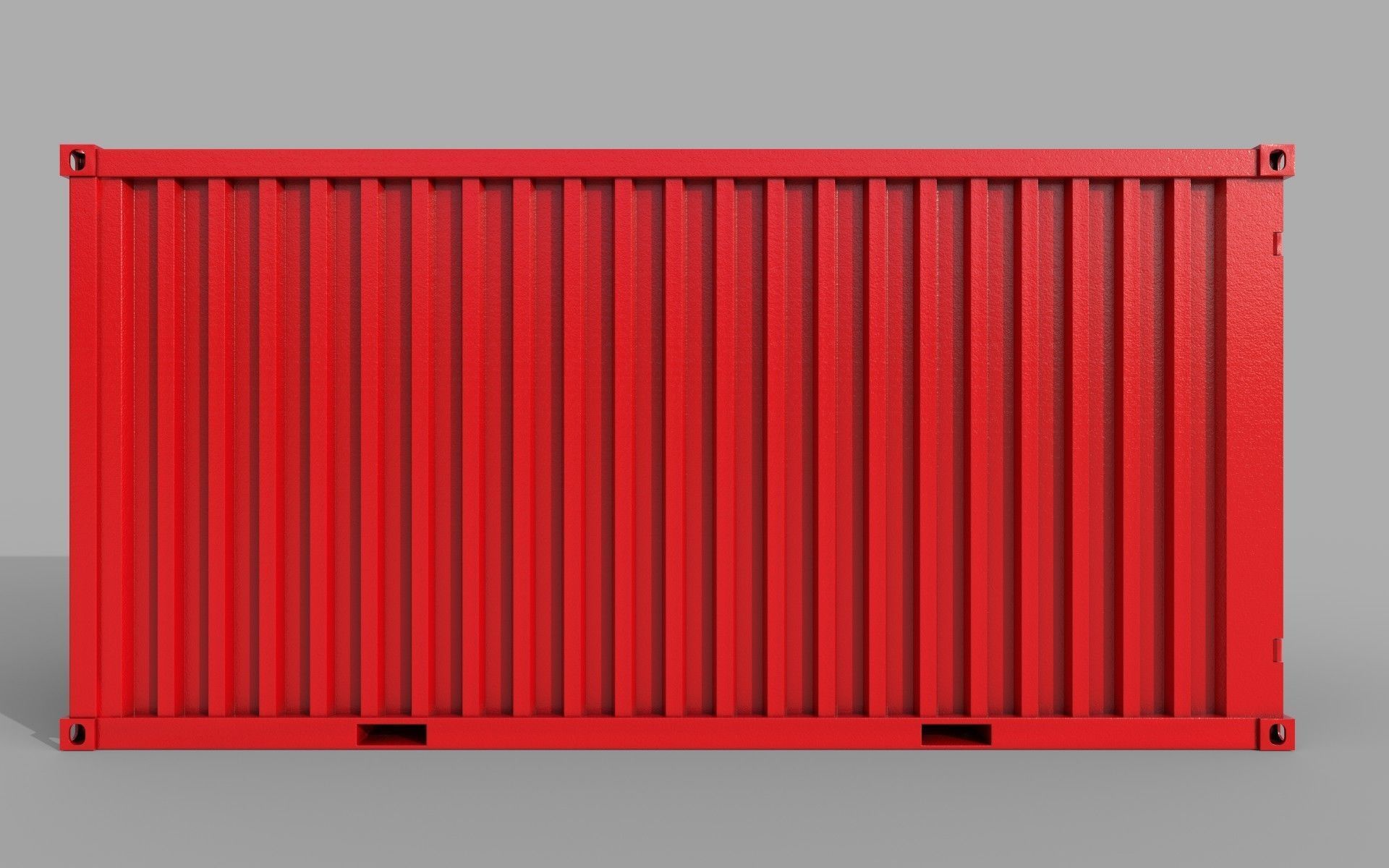 Red Shipping Container PBR Low-Poly Game Ready 3D model Low-poly 3D model_5