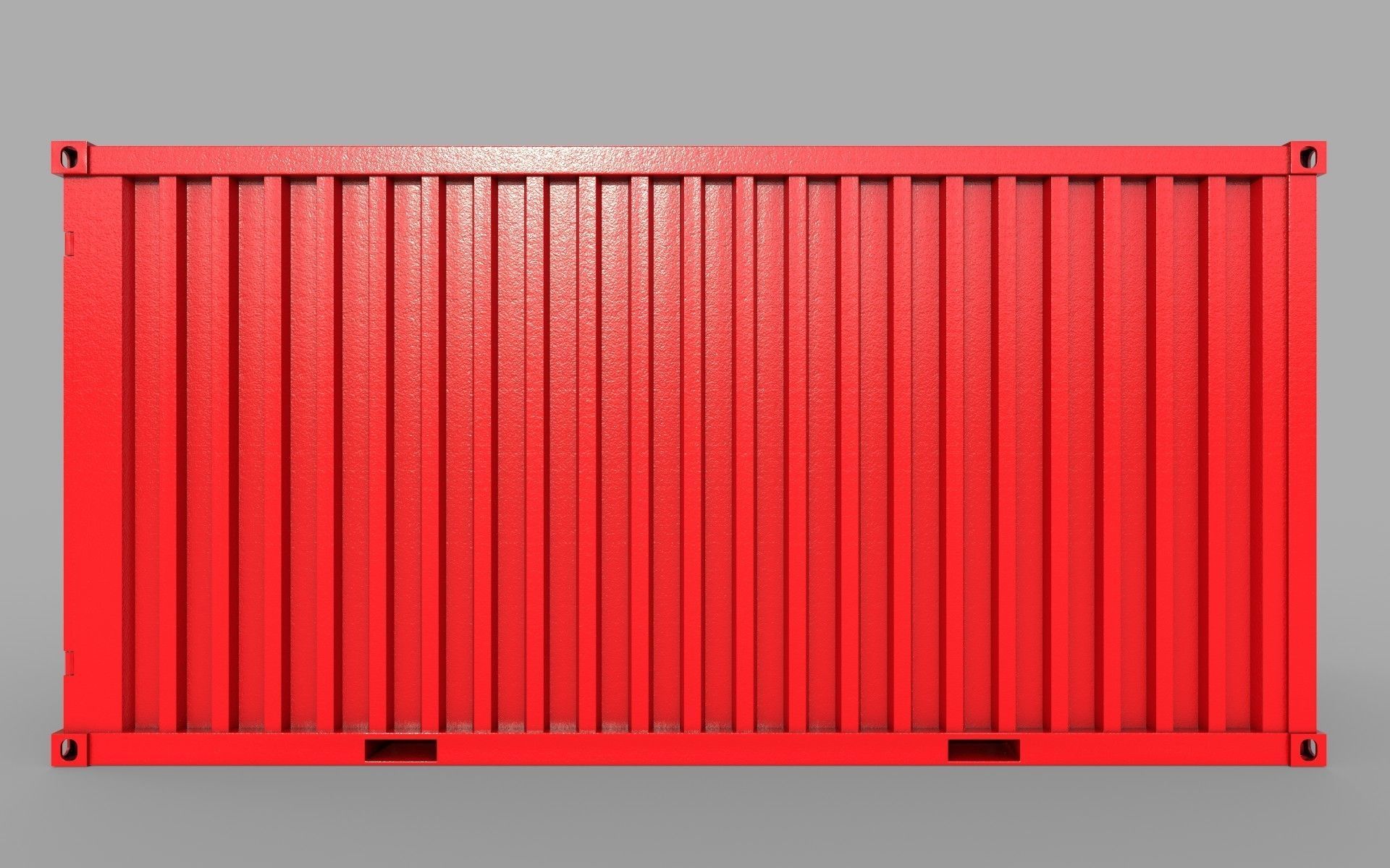 Red Shipping Container PBR Low-Poly Game Ready 3D model Low-poly 3D model_3