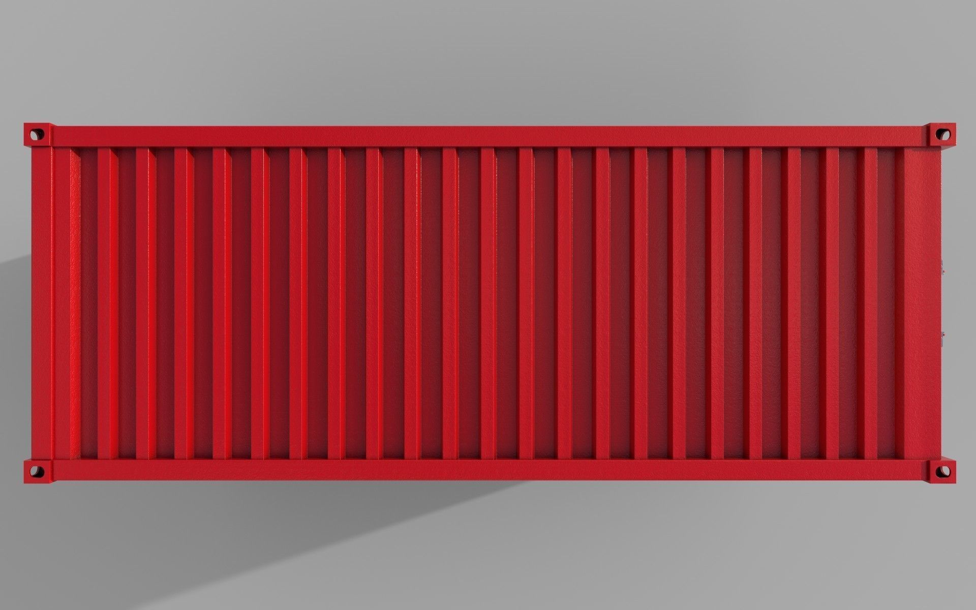 Red Shipping Container PBR Low-Poly Game Ready 3D model Low-poly 3D model_6