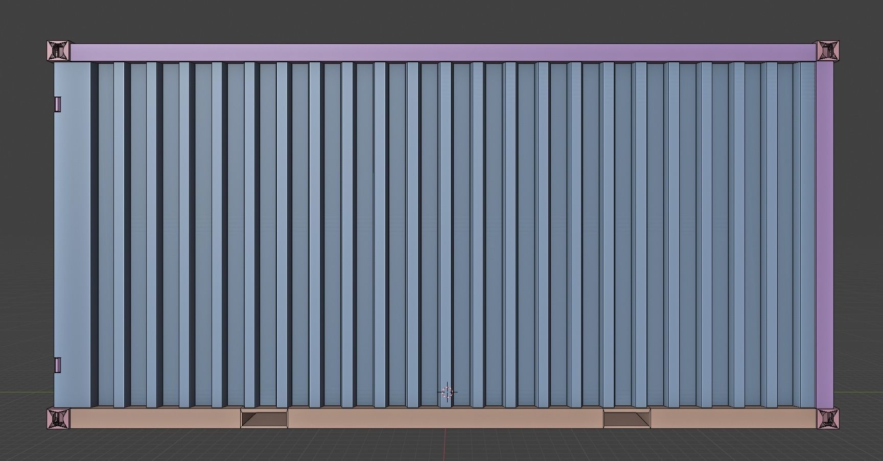 Red Shipping Container PBR Low-Poly Game Ready 3D model Low-poly 3D model_21