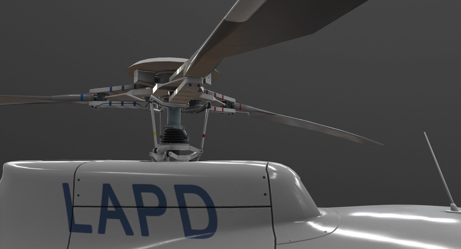 AS-350 LAPD 3 Animated Low-poly 3D model_15