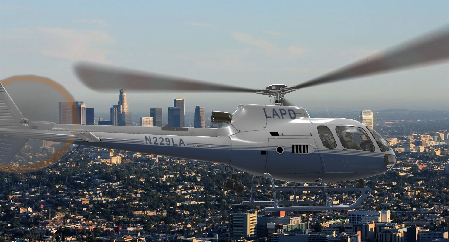 AS-350 LAPD 3 Animated Low-poly 3D model_4