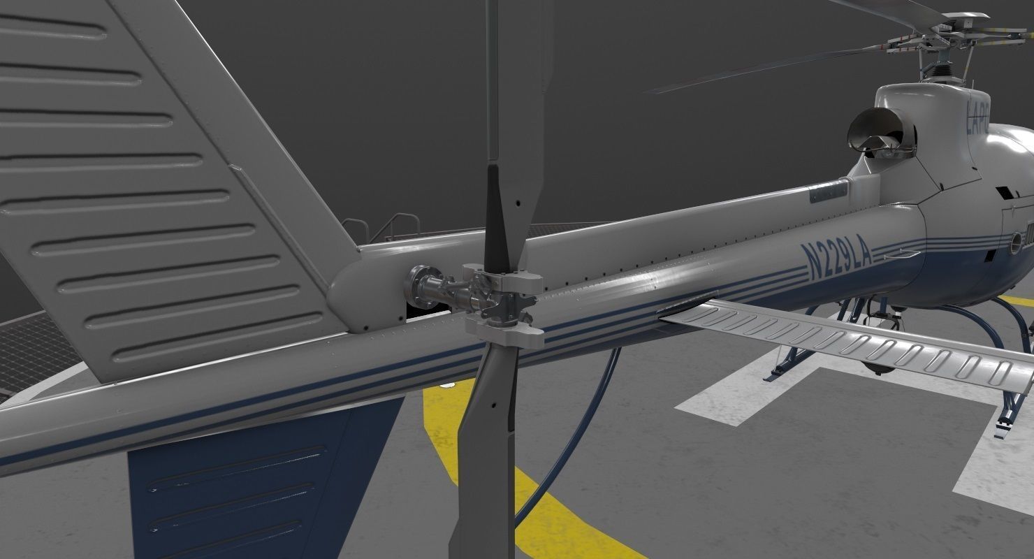 AS-350 LAPD 3 Animated Low-poly 3D model_17