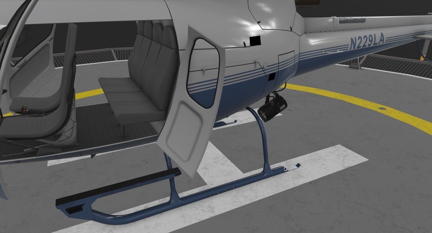 AS-350 LAPD 3 Animated Low-poly 3D model_22