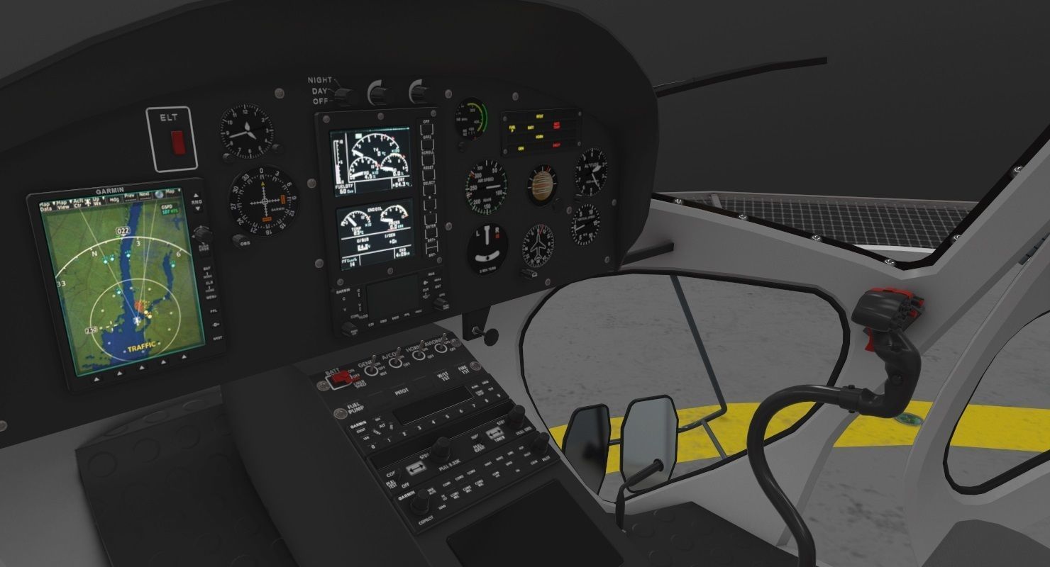 AS-350 LAPD 3 Animated Low-poly 3D model_24