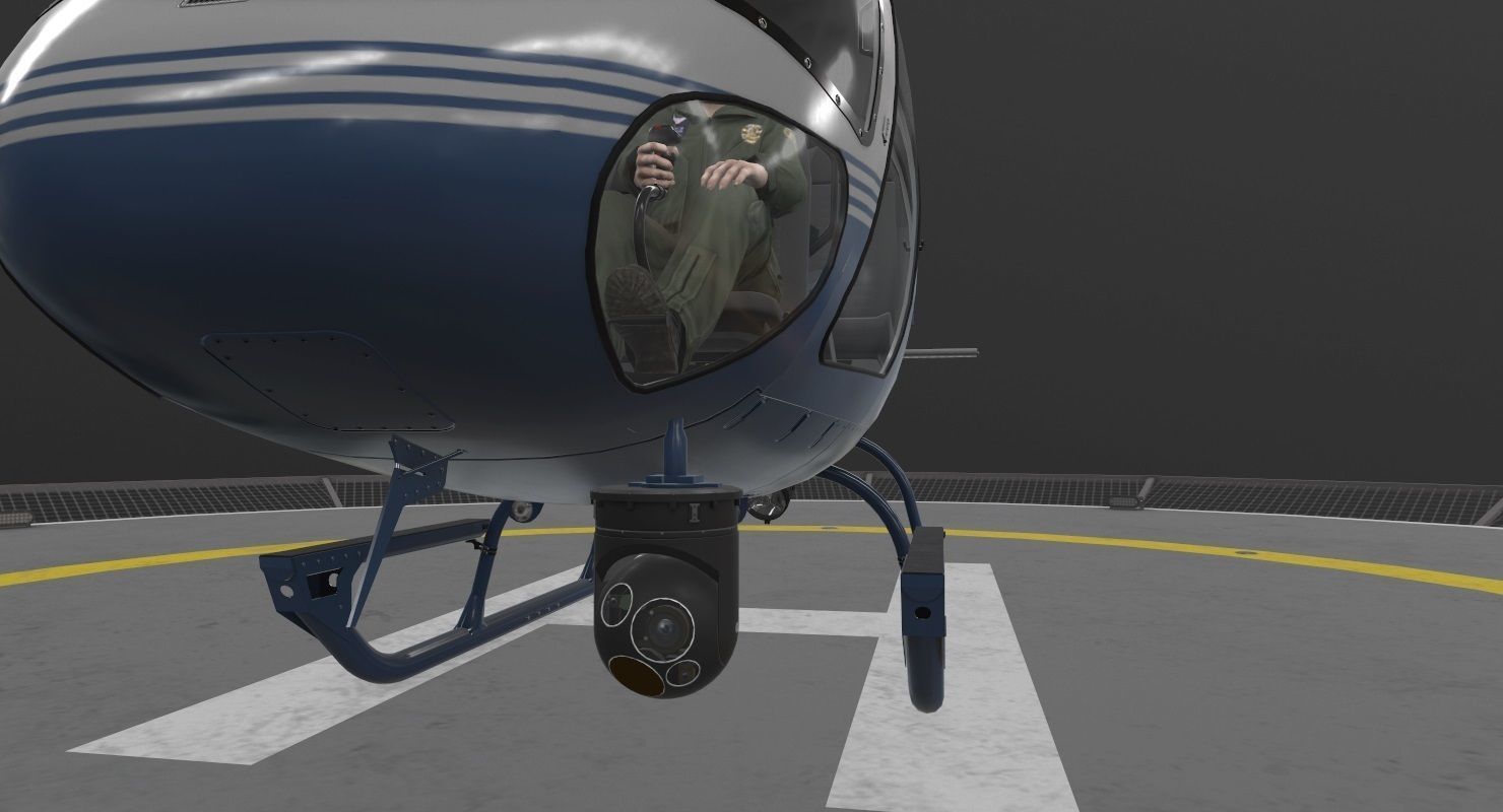AS-350 LAPD 3 Animated Low-poly 3D model_18