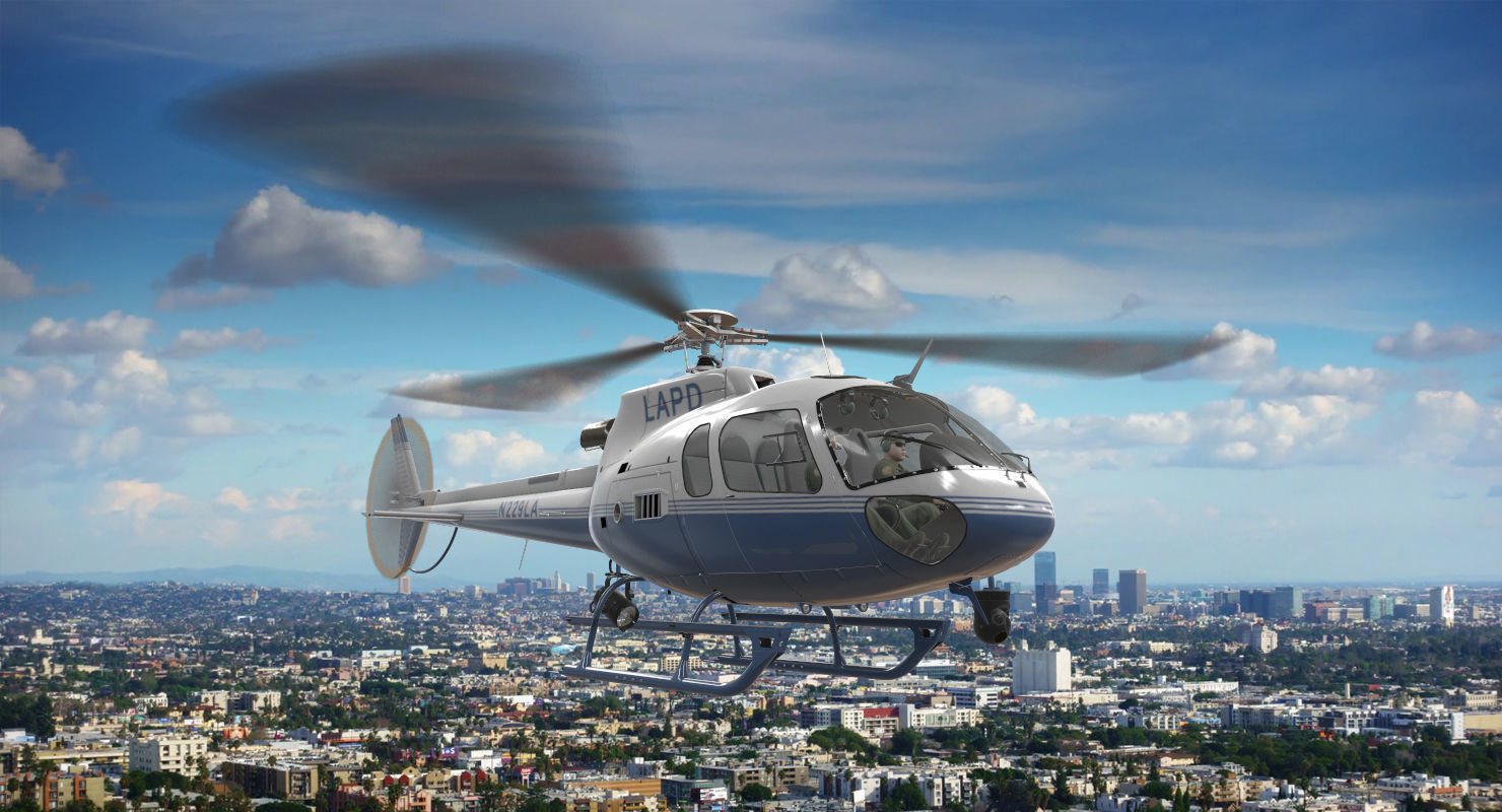 AS-350 LAPD 3 Animated Low-poly 3D model_2
