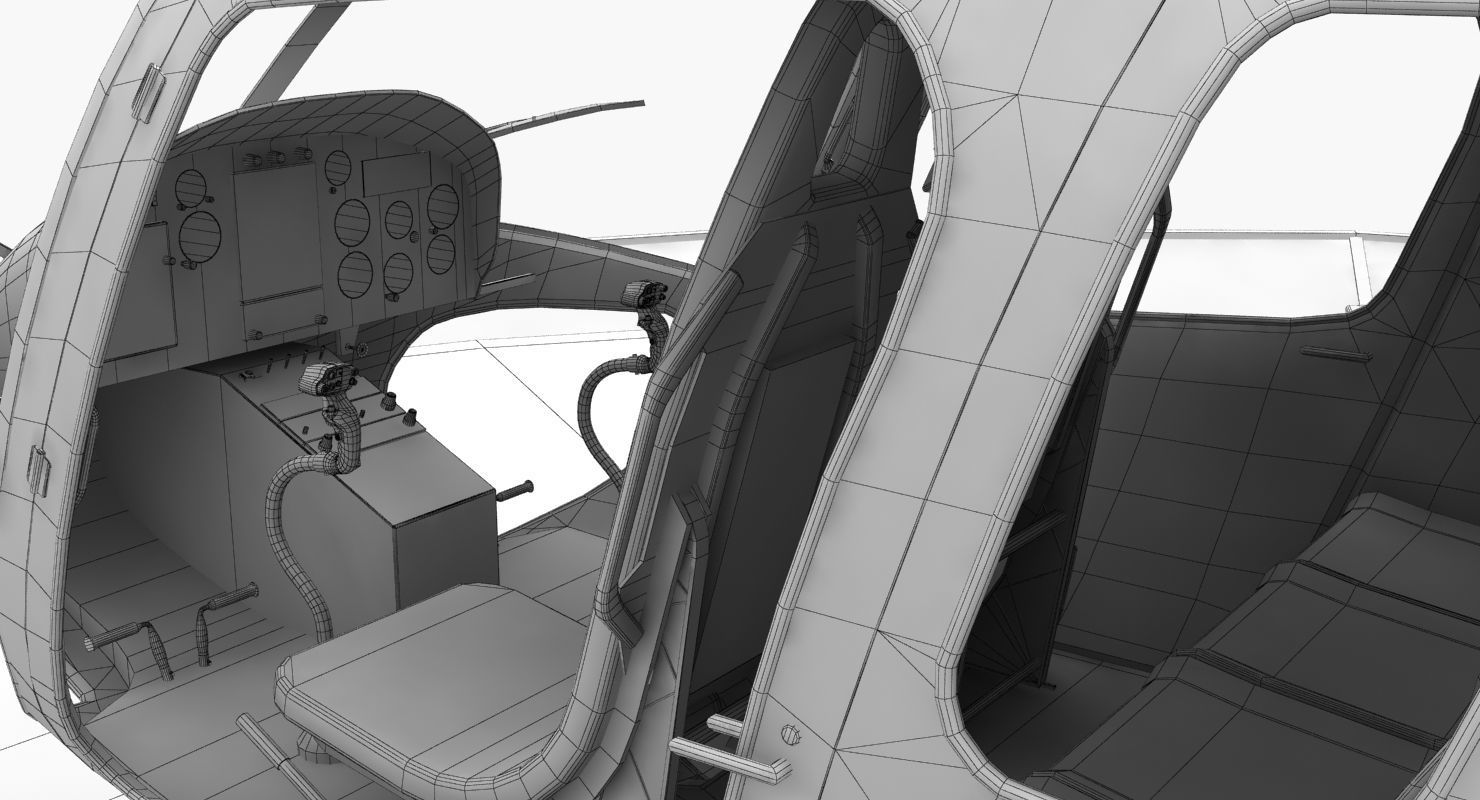 AS-350 LAPD 3 Animated Low-poly 3D model_27