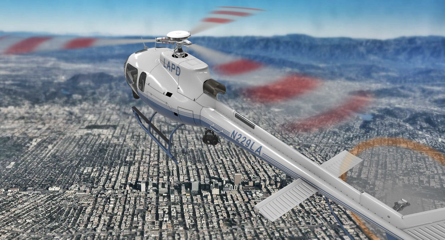AS-350 LAPD 3 Animated Low-poly 3D model_3