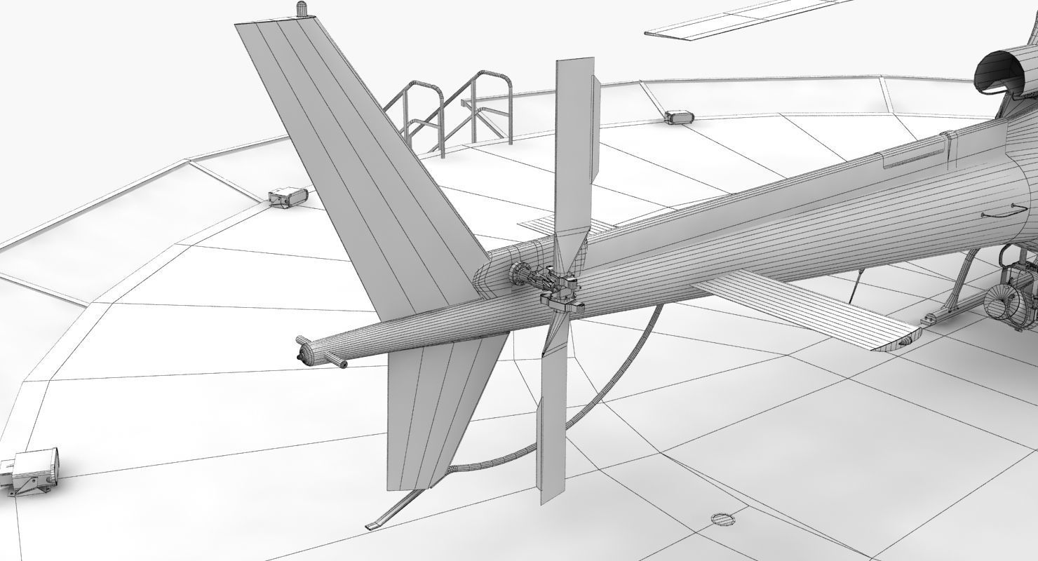 AS-350 LAPD 3 Animated Low-poly 3D model_29