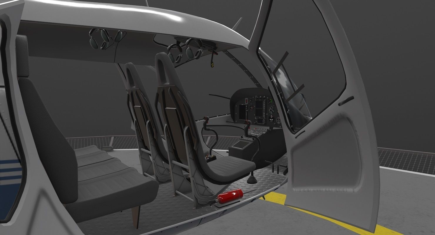 AS-350 LAPD 3 Animated Low-poly 3D model_11