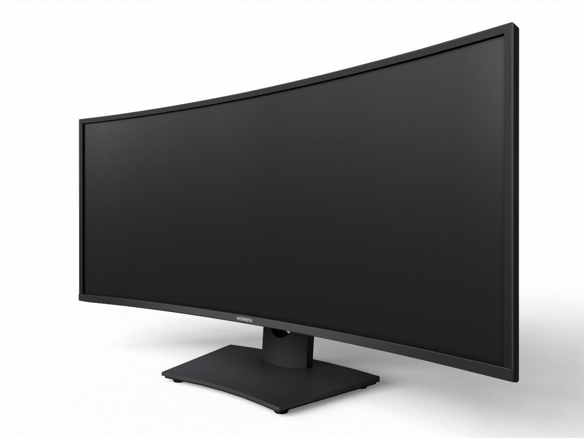 Dell U3419W curved monitor Low-poly 3D model_1