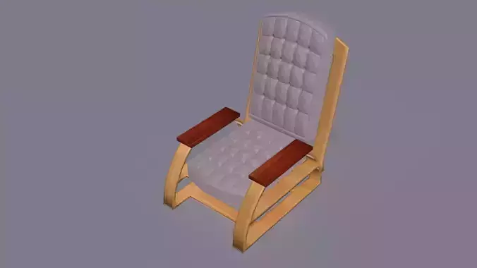 Scandinavian wooden and fabric armchair