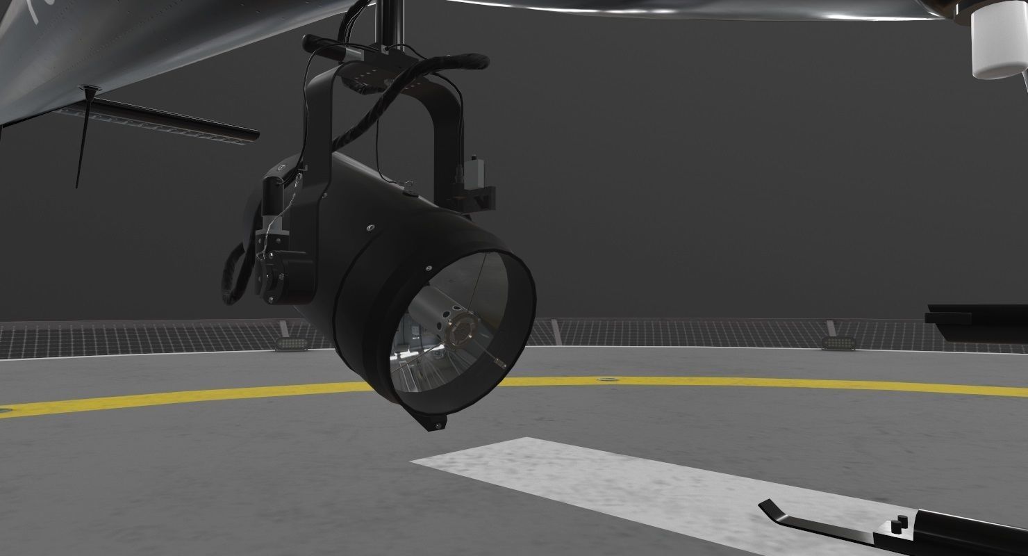 AS-350 Oklahoma City Police Animated Low-poly 3D model_17