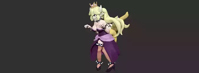 Bowsette princess bowser 3D print model