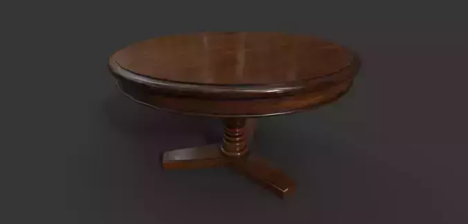 Victorian Dining Table Low-poly 3D model