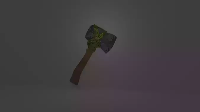 Customizable Survival Axe Low-poly 3D model