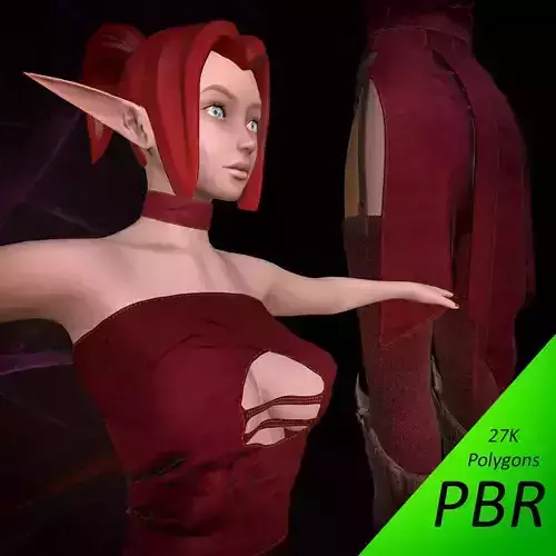 Female elf girl - Game ready model Low-poly 3D model Female elf girl - Game ready model Low-poly 3D model