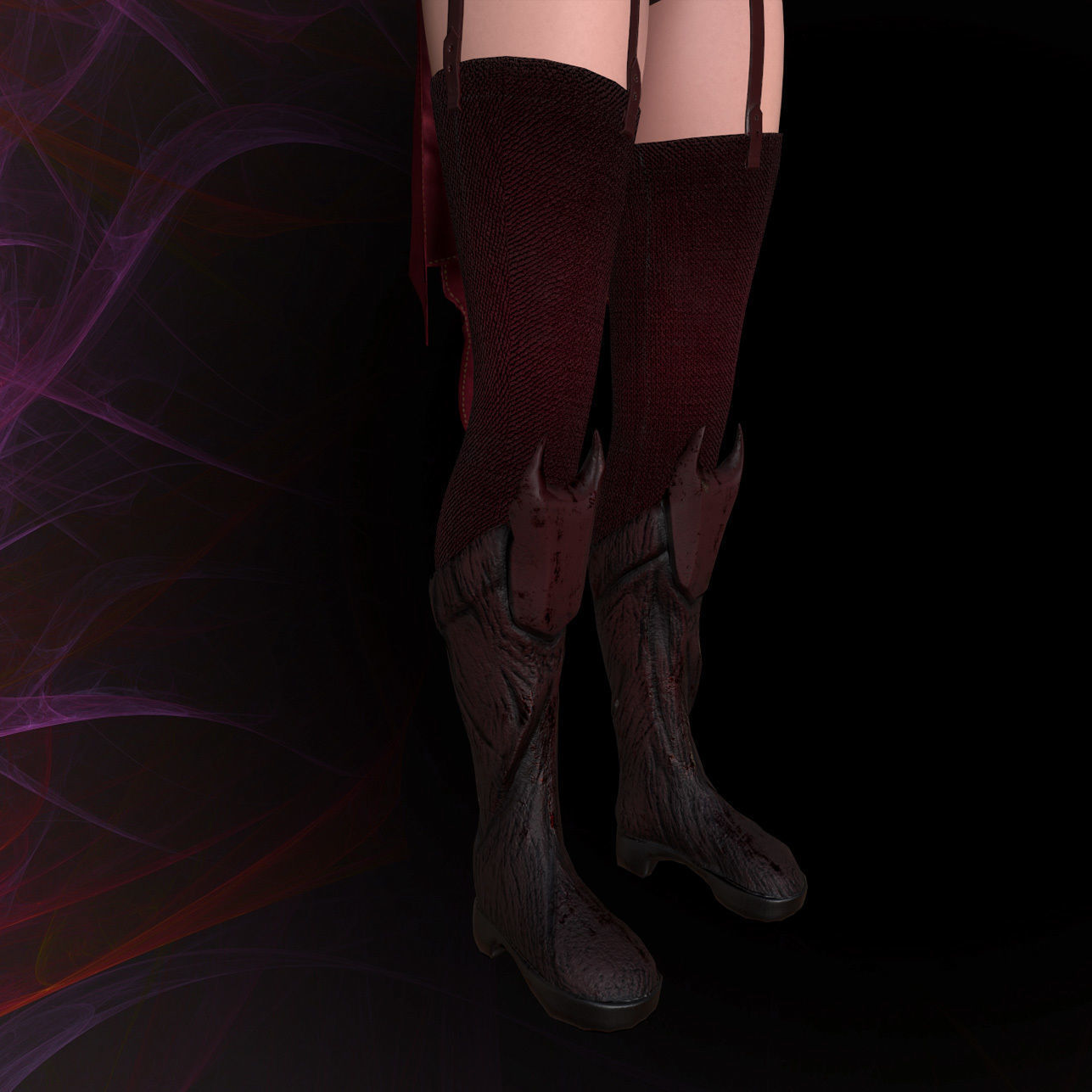 Female elf girl - Game ready model Low-poly 3D model_5