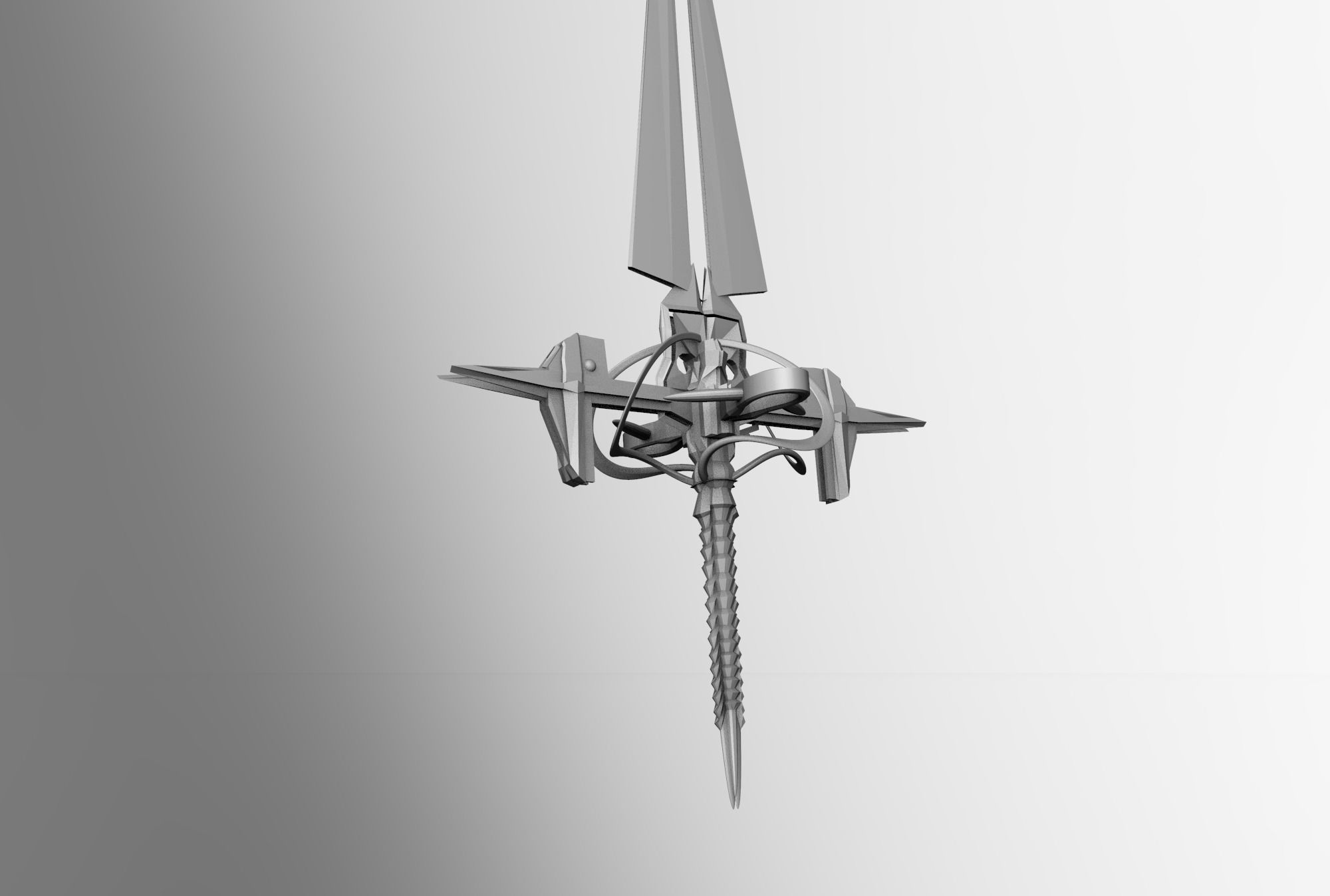 sci fi sword 2 Free 3D model_1